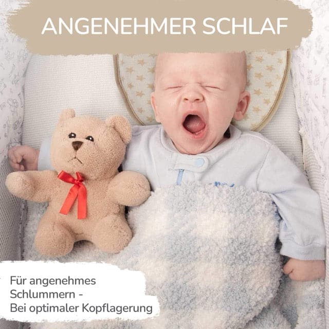 Babykissen gegen Plattkopf mit zwei Kissenbezügen - Minky Mooh