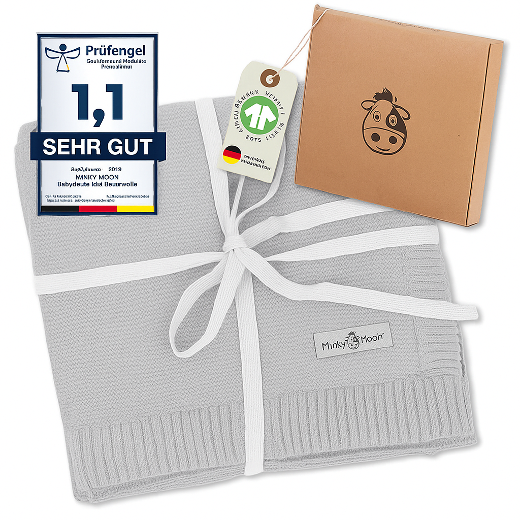 Babydecke Bio Baumwolle einfarbig