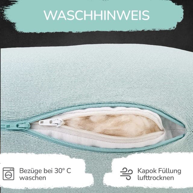 Stillkissen mint Waschhinweis