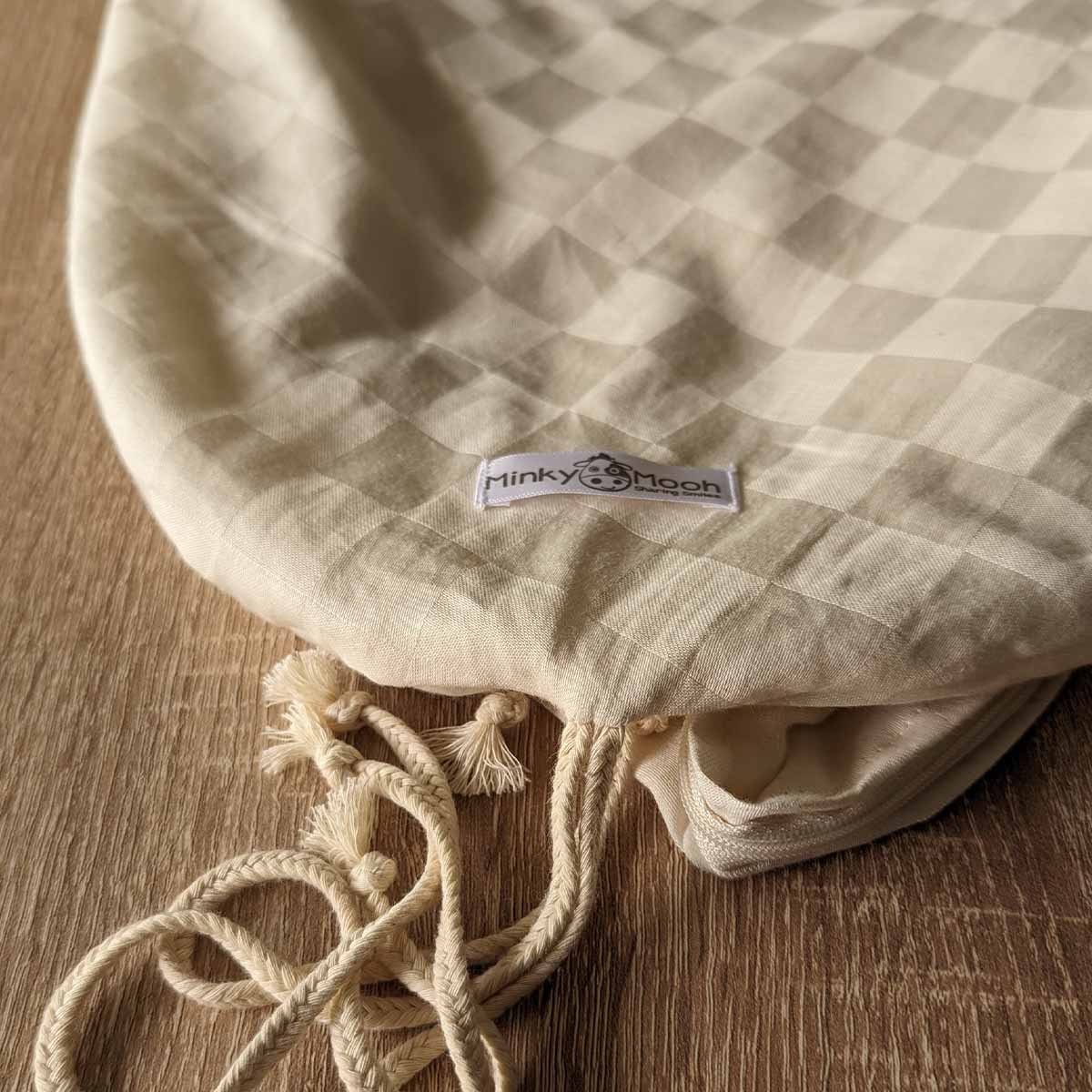 Stillkissenbezug Bio Baumwolle 190 cm - Creme - Perkal - Minky Mooh