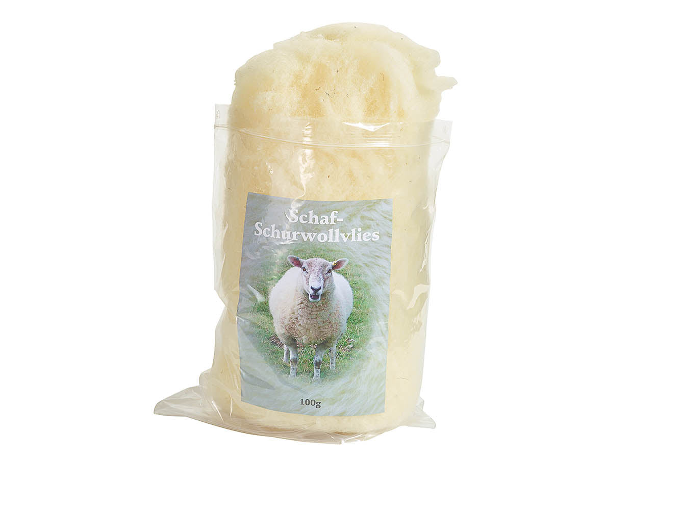 Fettwolle - Wolle im Vlies - 100% reine Schafschurwolle - 100 g - Minky Mooh