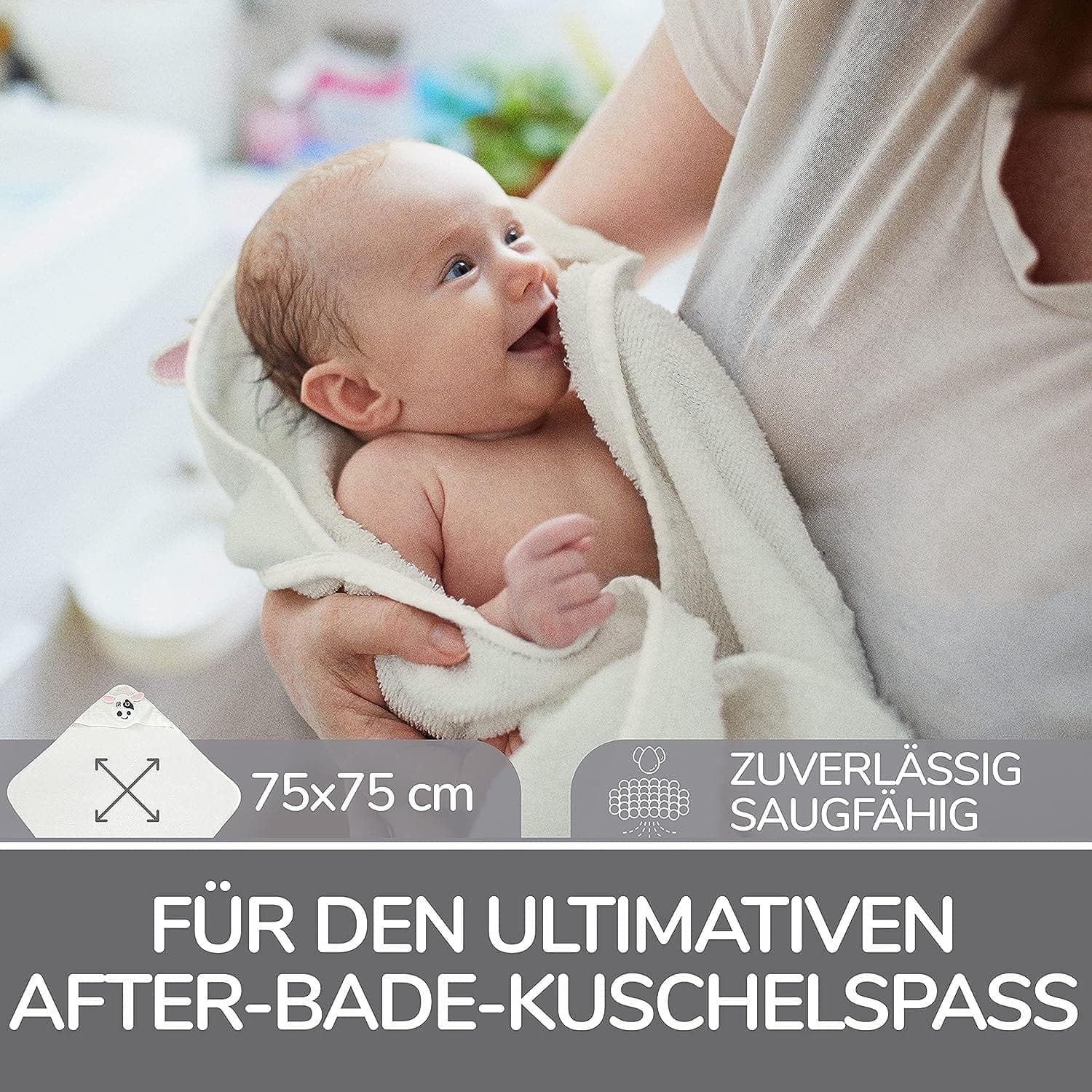 Kapuzenhandtuch für Babys - Default Title - Minky Mooh