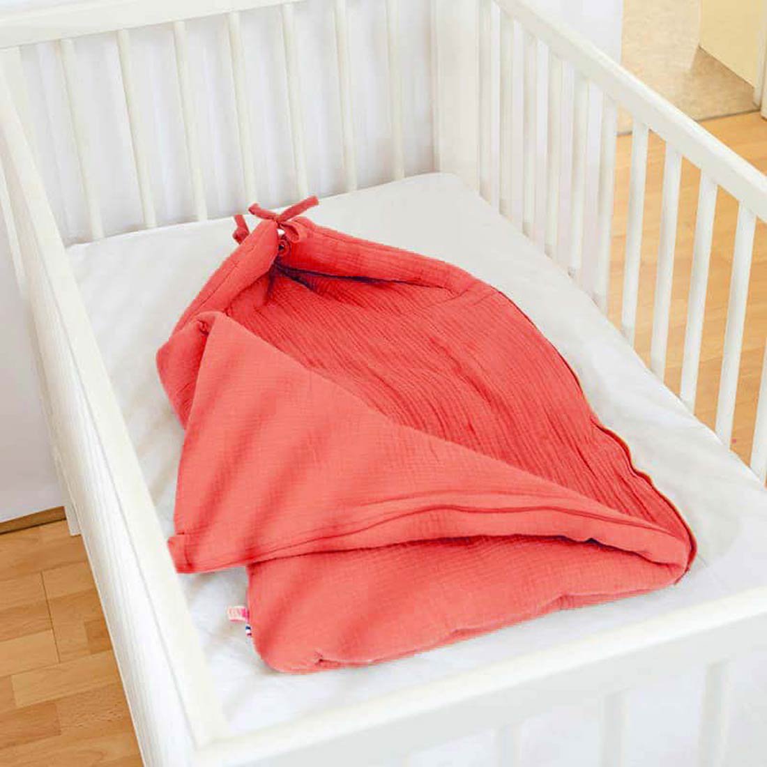 Babynest aus Bio-Baumwolle Rot - Minky Mooh