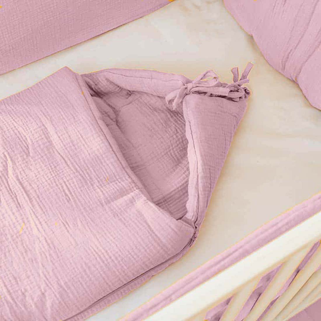 Babynest aus Bio-Baumwolle Rosa - Minky Mooh