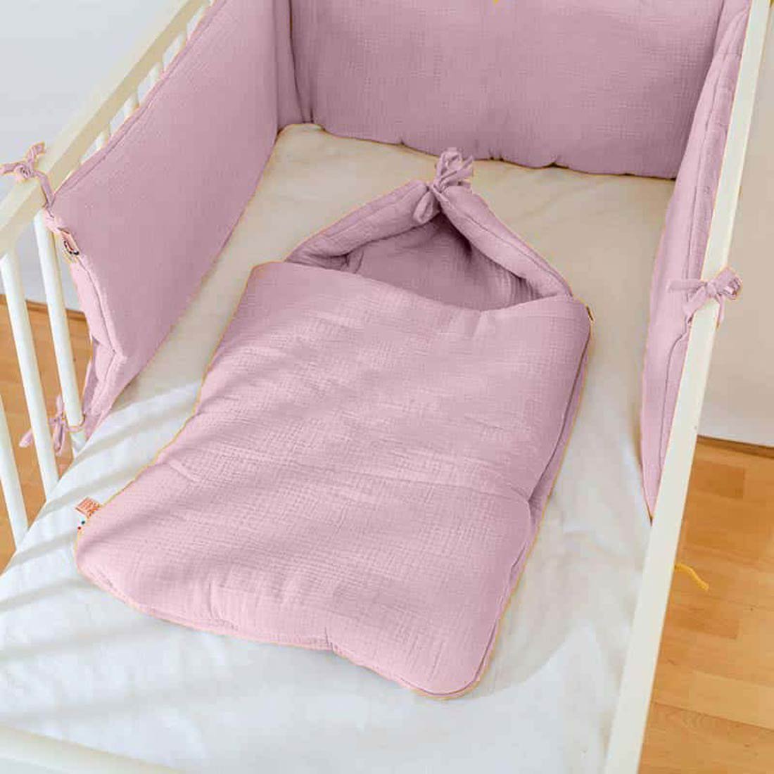 Babynest aus Bio-Baumwolle Rosa - Minky Mooh