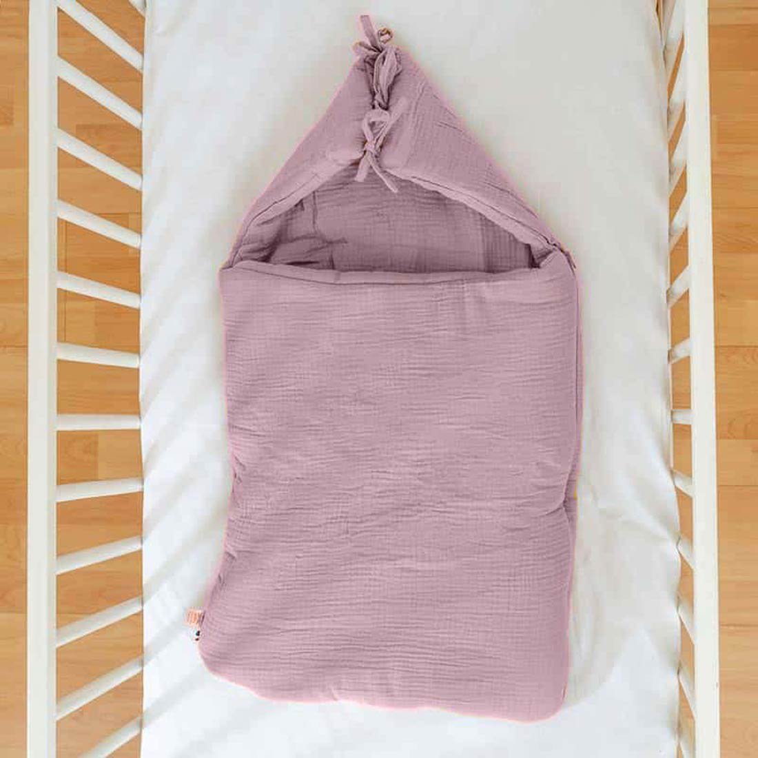 Babynest aus Bio-Baumwolle Rosa - Minky Mooh