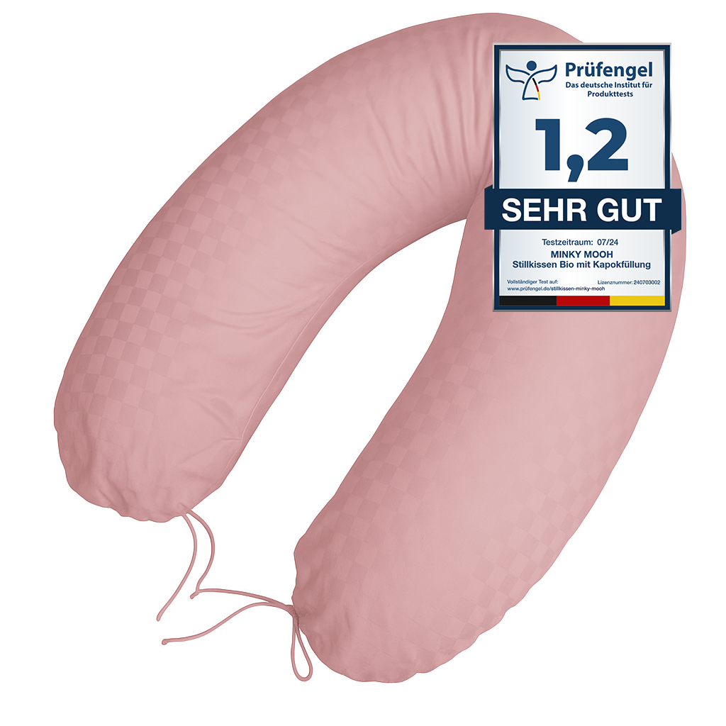 XXL Bio Stillkissen mit Kapokfüllung, Perkal - Flieder
