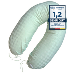 XXL Bio Stillkissen mit Kapokfüllung, Perkal - Mint