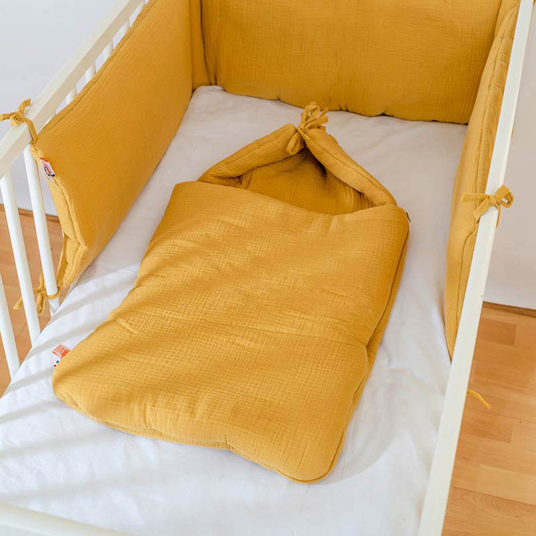 Babynest aus Bio-Baumwolle Gelb - Minky Mooh