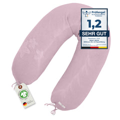 XXL Bio Stillkissen mit Kapokfüllung, Flieder gestrickt