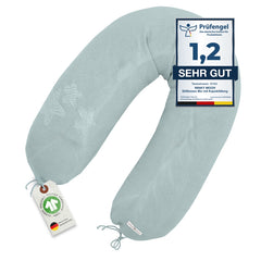 XXL Bio Stillkissen mit Kapokfüllung, Mint gestrickt