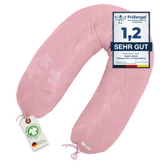 XXL Bio Stillkissen mit Kapokfüllung, Rosa gestrickt