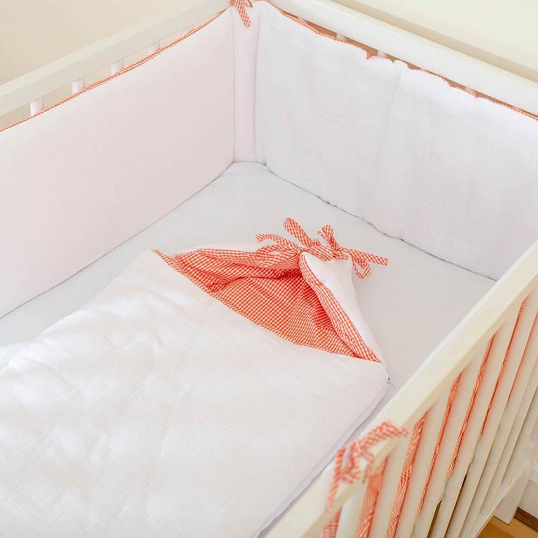 Babynest aus Bio-Baumwolle Weiß - Minky Mooh