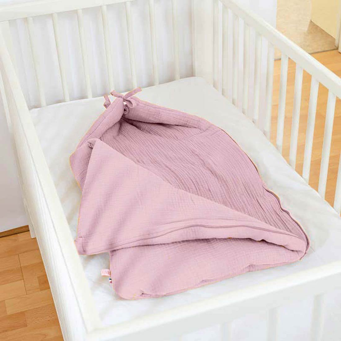 Babynest aus Bio-Baumwolle Rosa - Minky Mooh