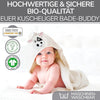 Minky Mooh Baby & Kleinkind Kapuzenhandtuch aus Bio-Baumwolle nach Öko-TEX-Standard - ab 12 Monaten für Baby und Kleinkind - 75x75cm Minky Mooh Kapuzenhandtuch aus Bio-Baumwolle nach Öko-TEX-Standard 31300