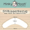 Minky Mooh Stillkissenbezug aus Bio-Baumwolle. Ersatz Bezug für 180cm Stillkissen Minky Mooh® Stillkissenbezug aus 100% naturbelassener BIO-Baumwolle für Standard Stillkissen (180 cm)